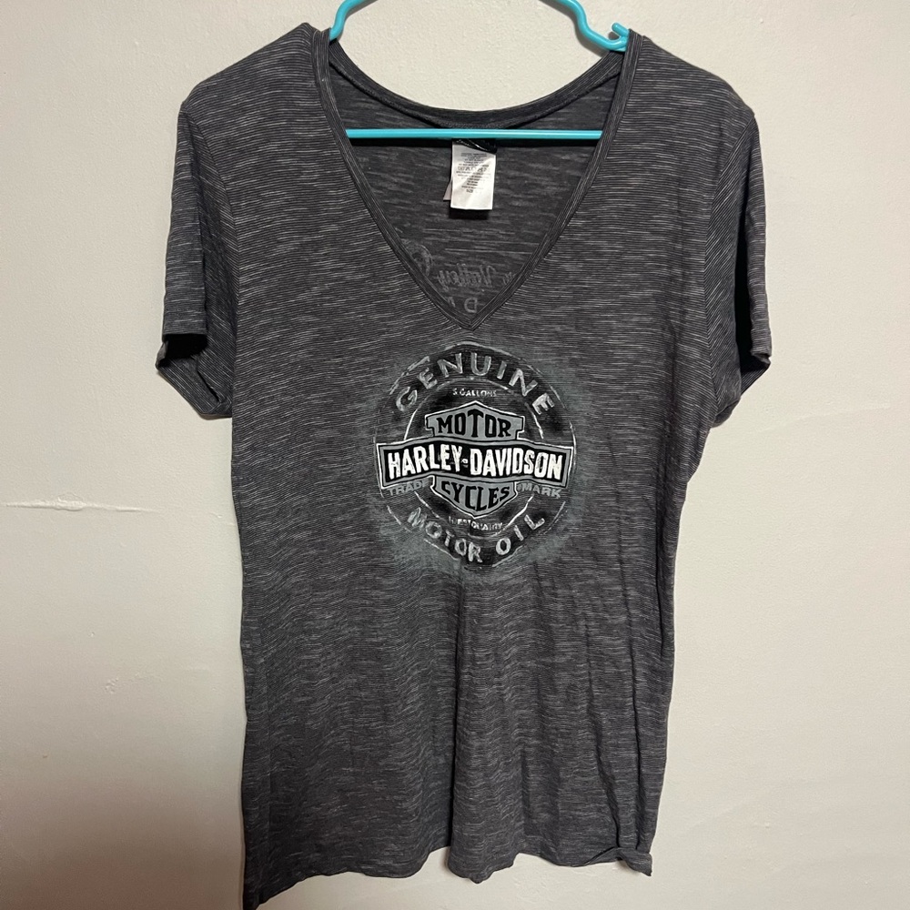 Harley-Davidson Women's Charcoal V-Neck Tee